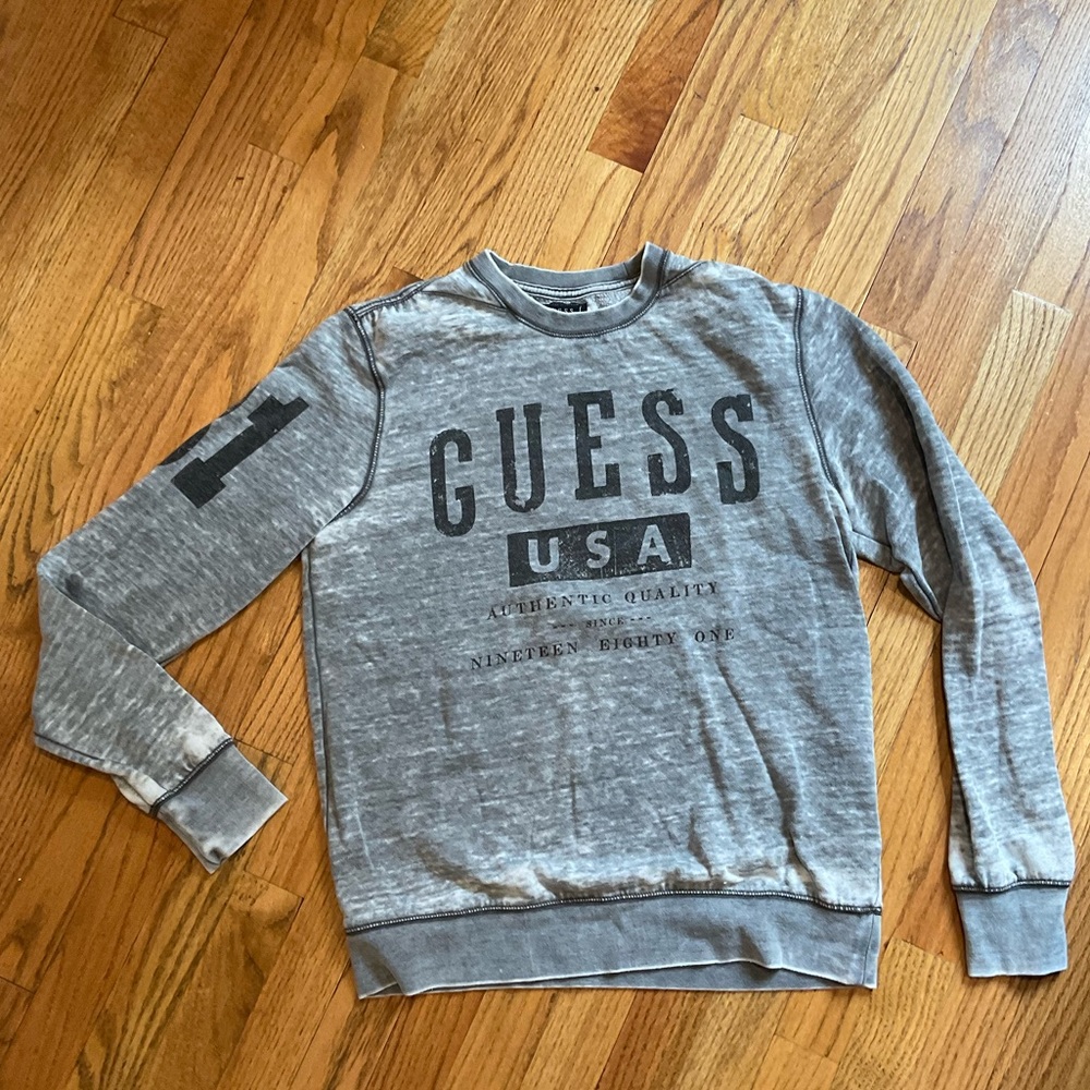 GUESS Grey Crewneck Sweater Small